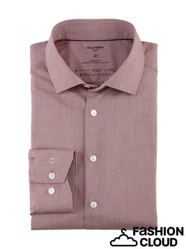 Hemden lange mouw rood OLYMP