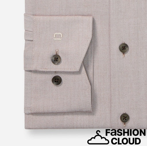 Hemden lange mouw bruin OLYMP