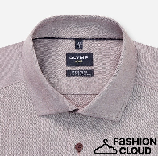 Hemden lange mouw bordeaux OLYMP
