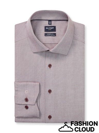 Hemden lange mouw bordeaux OLYMP