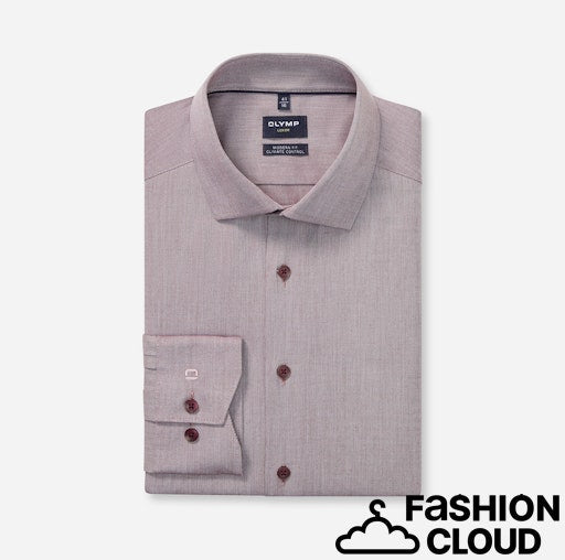 Hemden lange mouw bordeaux OLYMP
