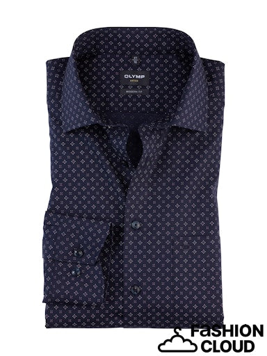 Hemden lange mouw navy OLYMP