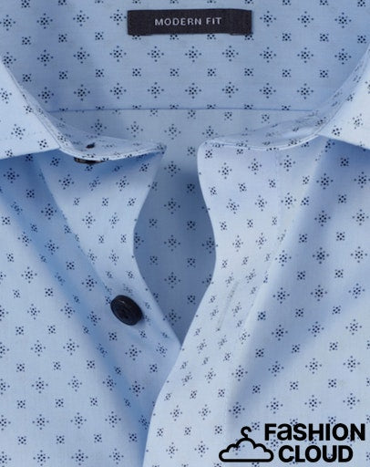 Hemden lange mouw blauw OLYMP