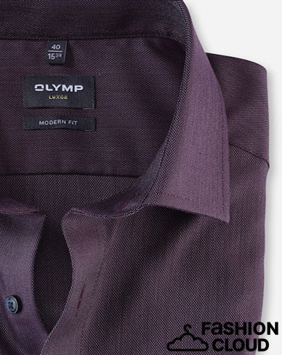 Hemden lange mouw paars OLYMP