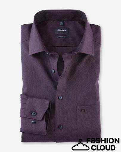 Hemden lange mouw paars OLYMP