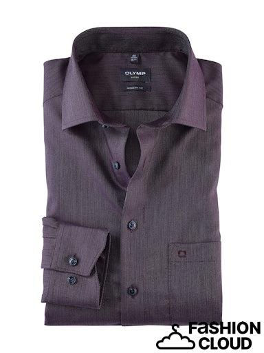 Hemden lange mouw paars OLYMP