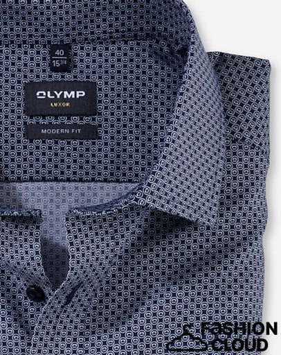 Hemden lange mouw navy OLYMP