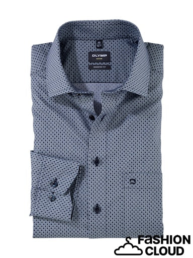 Hemden lange mouw navy OLYMP