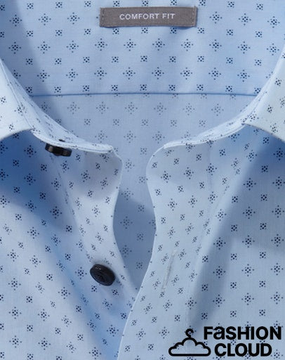 Hemden lange mouw blauw OLYMP