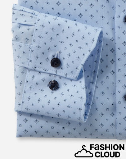 Hemden lange mouw blauw OLYMP