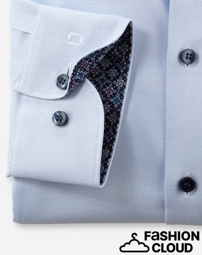 Hemden lange mouw blauw OLYMP