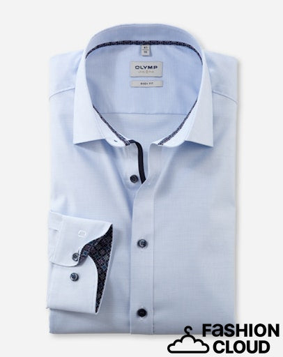 Hemden lange mouw blauw OLYMP