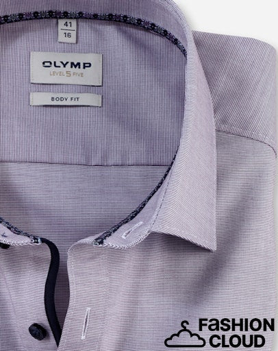 Hemden lange mouw paars OLYMP