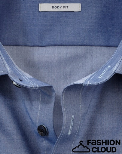 Hemden lange mouw blauw OLYMP