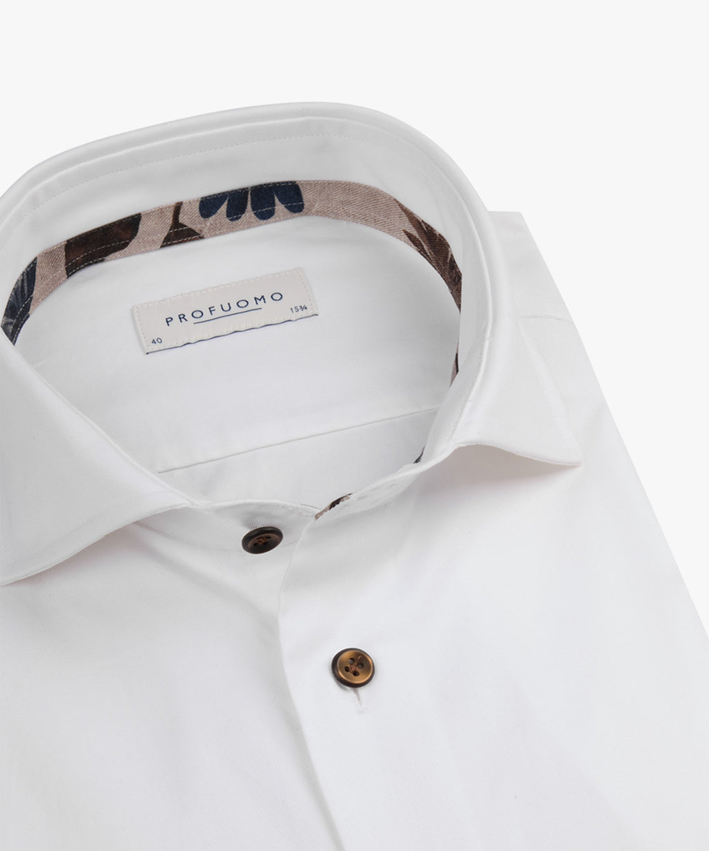 Hemden lange mouw wit Profuomo