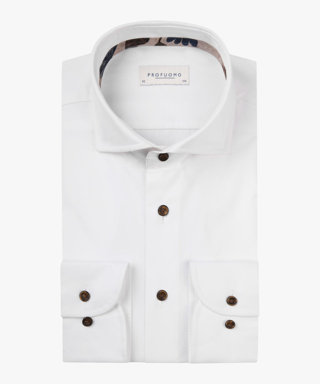Hemden lange mouw wit Profuomo