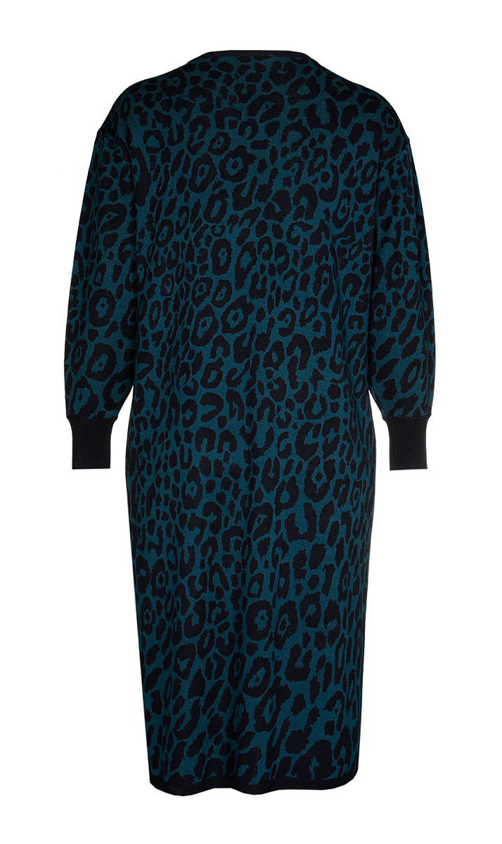 Jurken lange mouw blauw Xandres Gold