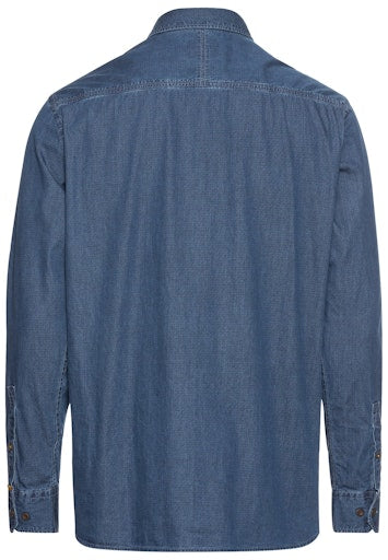 Hemden lange mouw navy Camel active