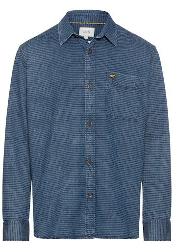 Hemden lange mouw navy Camel active