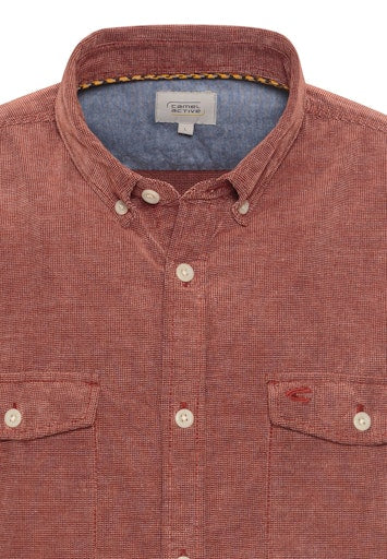 Hemden lange mouw rood Camel active
