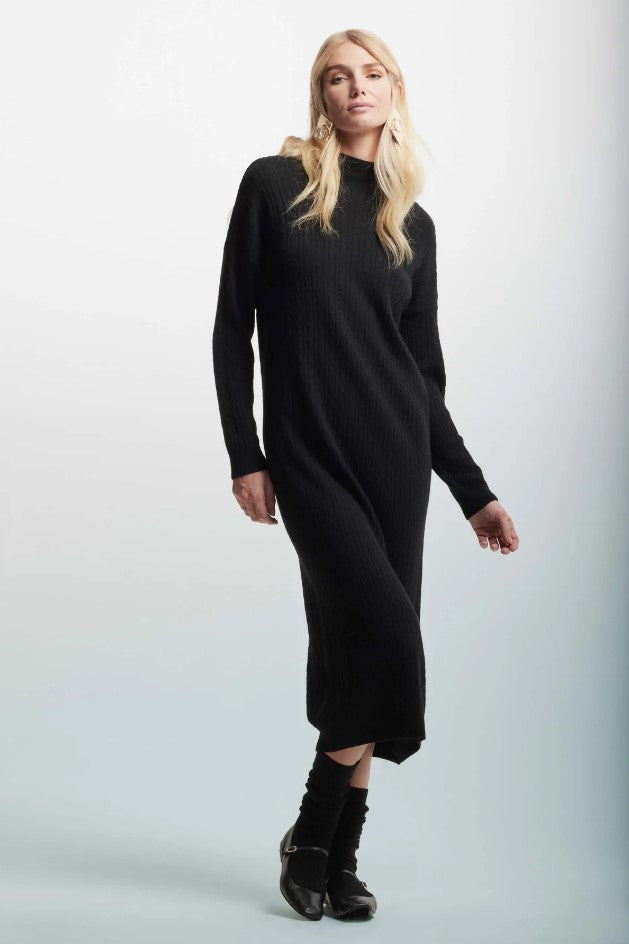 Jurken lange mouw zwart Kocca