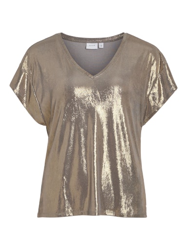 T-shirts korte mouw goud VILA