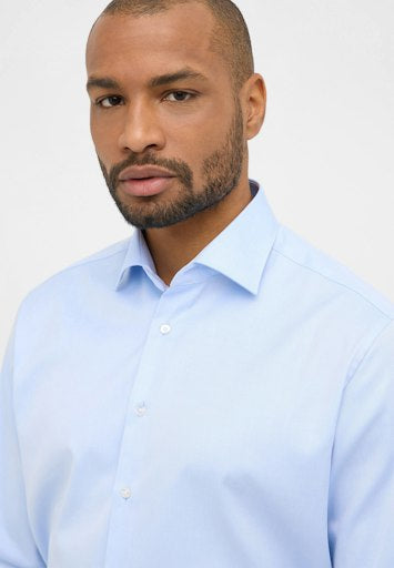 Hemden extra lange mouw blauw ETERNA