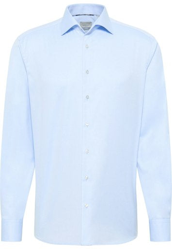 Hemden extra lange mouw blauw ETERNA