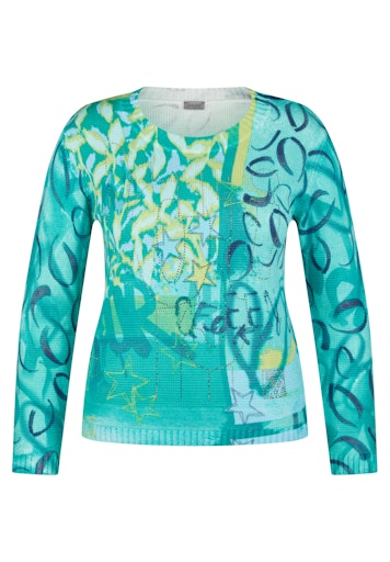 T-shirts lange mouw groen Rabe