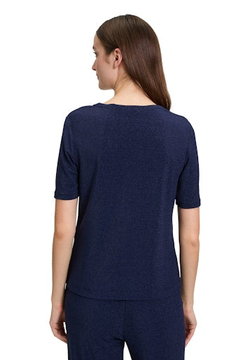 Blouses korte mouw navy Betty & Co