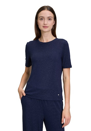 Blouses korte mouw navy Betty & Co