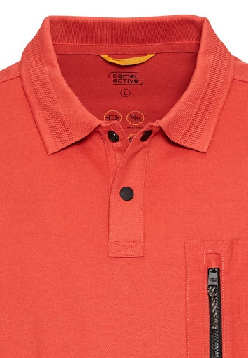 Polo's korte mouw rood Camel active
