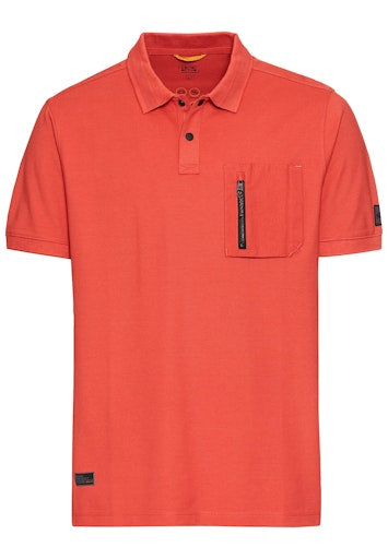 Polo's korte mouw rood Camel active