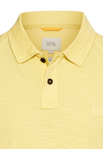 Polo's korte mouw geel Camel active