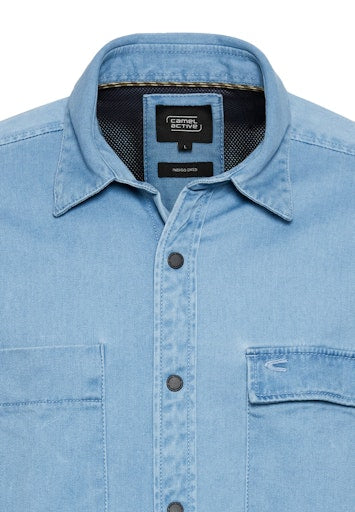 Hemden lange mouw navy Camel active