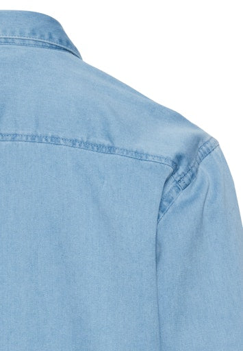 Hemden lange mouw navy Camel active