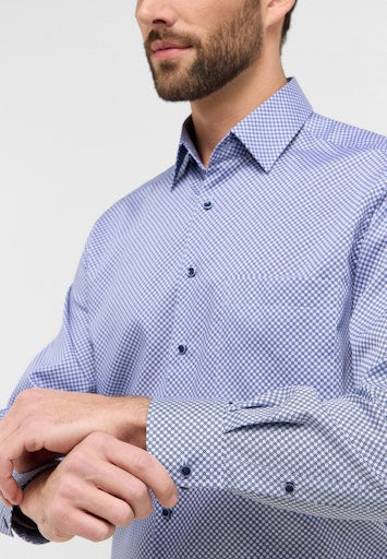 Hemden lange mouw blauw ETERNA
