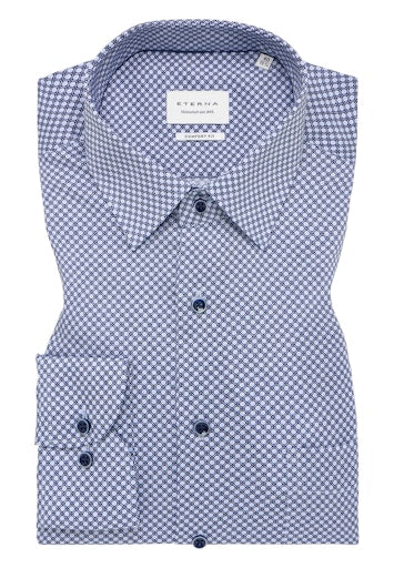 Hemden lange mouw blauw ETERNA