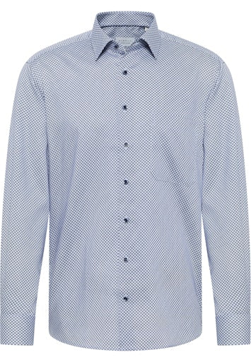 Hemden lange mouw blauw ETERNA