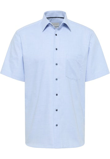 Hemden korte mouw blauw ETERNA