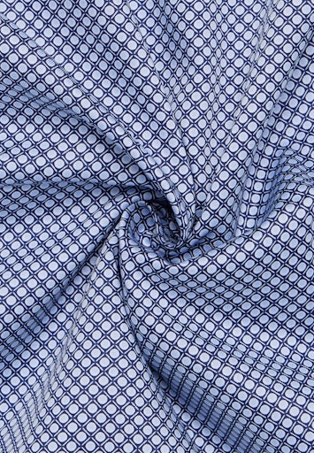 Hemden korte mouw blauw ETERNA