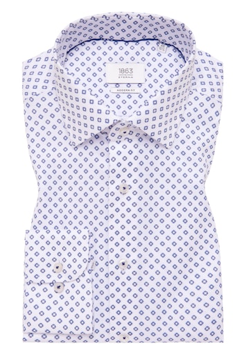Hemden lange mouw blauw ETERNA