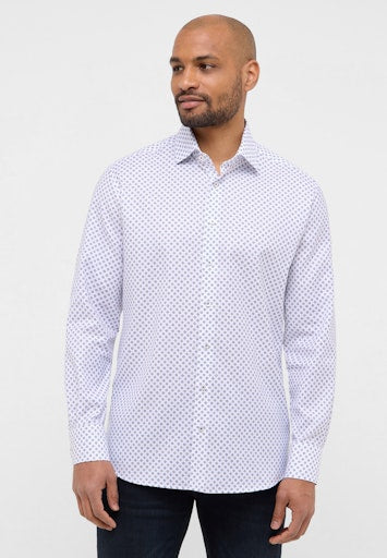 Hemden lange mouw blauw ETERNA
