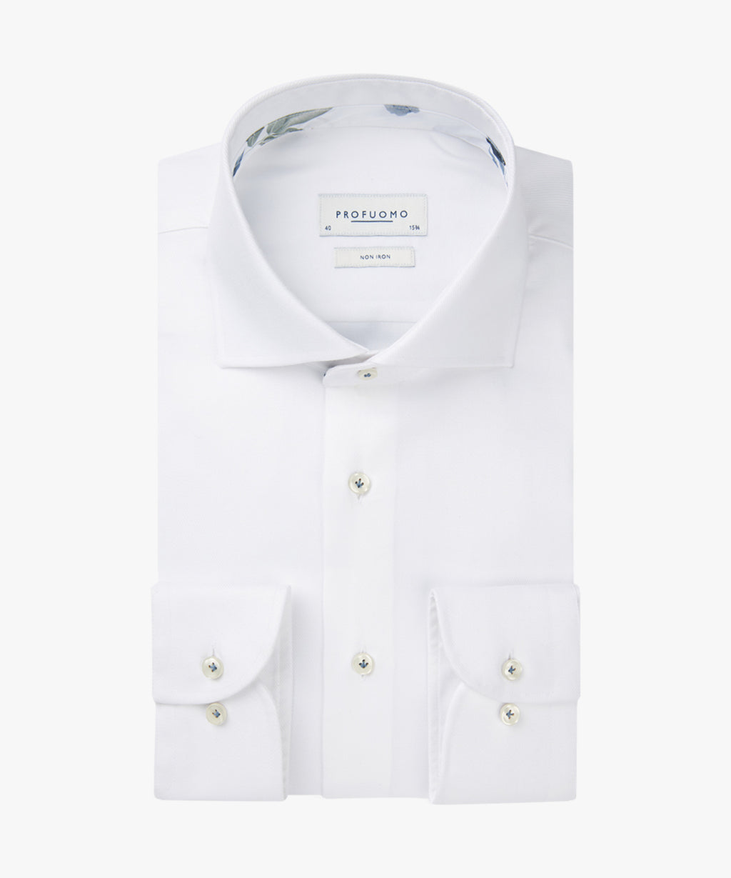 Hemden lange mouw wit Profuomo