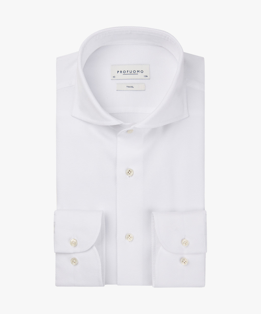 Hemden lange mouw wit Profuomo