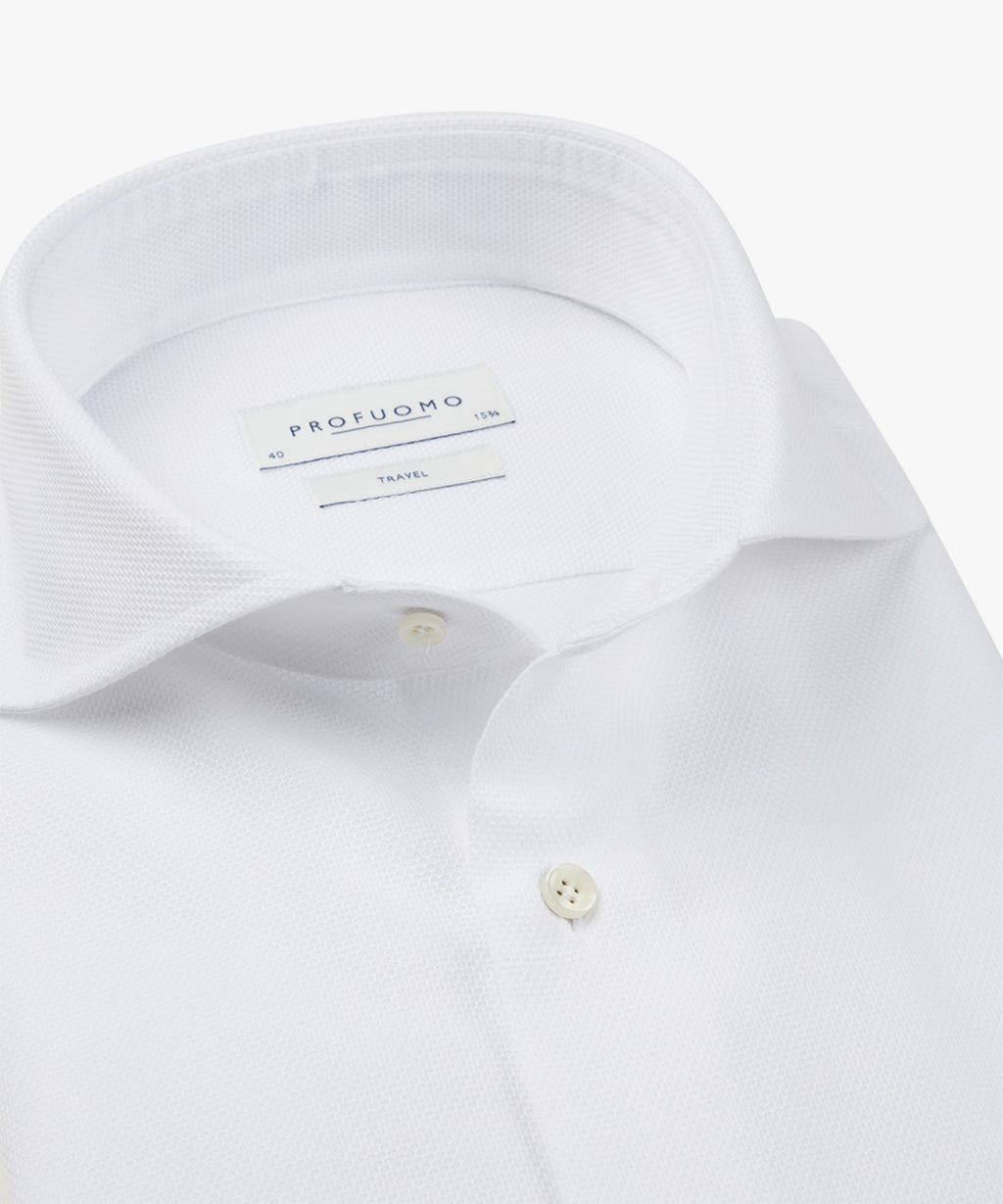 Hemden lange mouw wit Profuomo