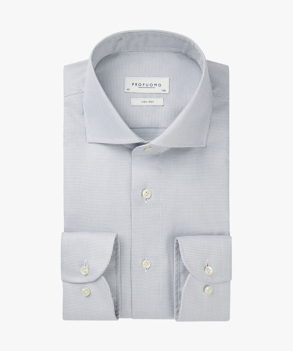 Hemden lange mouw groen Profuomo