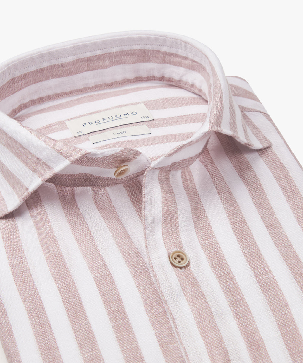 Hemden lange mouw roze Profuomo