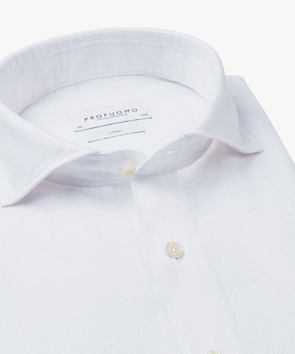 Hemden lange mouw wit Profuomo