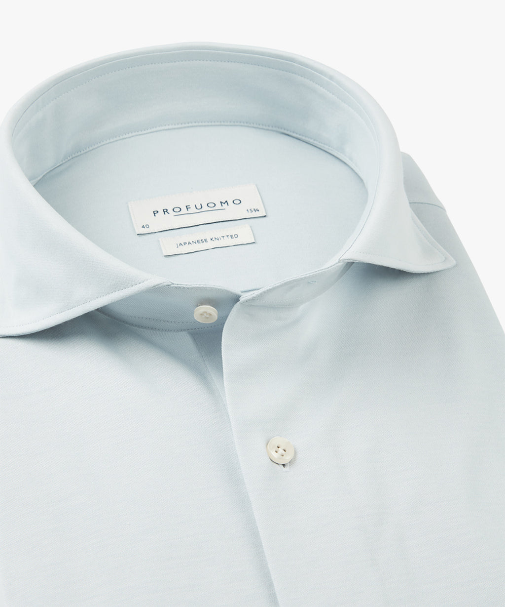 Hemden lange mouw blauw Profuomo